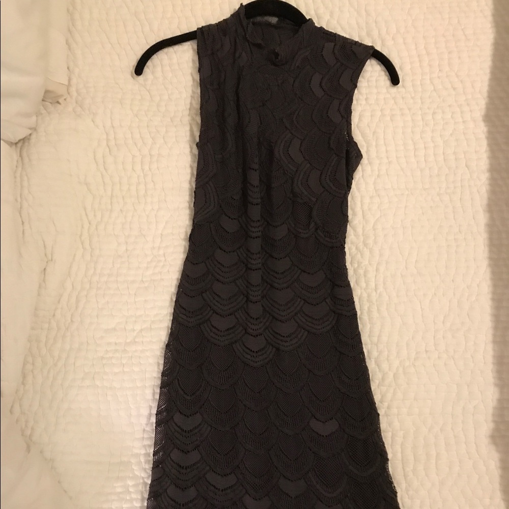 Nightcap Victorian lace open back pencil dress