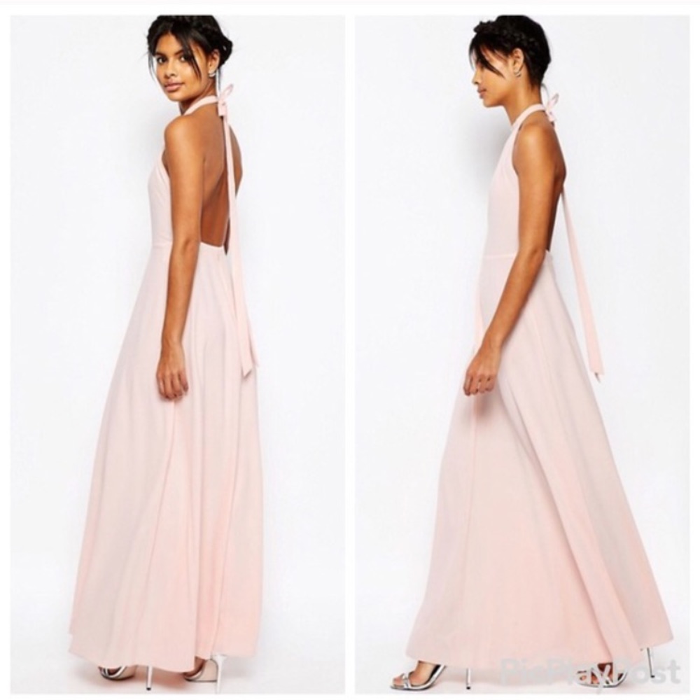 Asos tall pink maxi dress