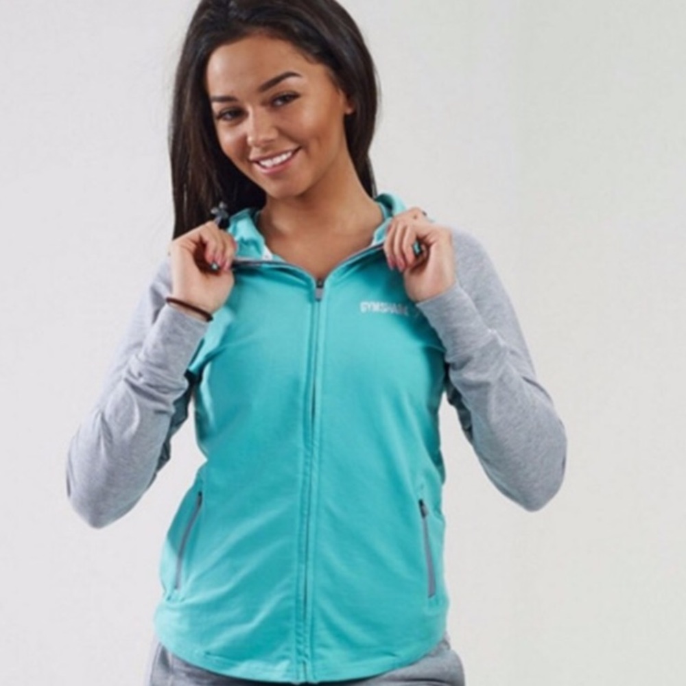 Gym shark zip up hoodie