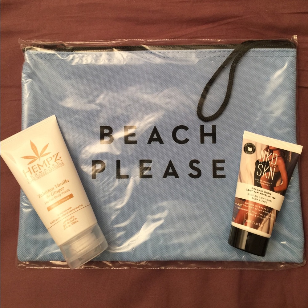 Milly Bikini Bag, Hempz body Wash & NKD SKN