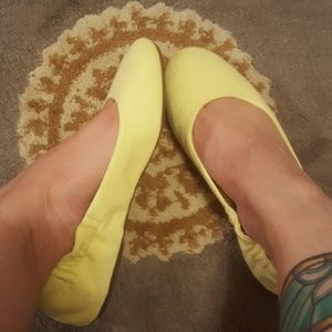 Yellow BCBG stretchy flats