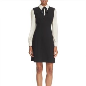 Kate Spade New York crepe bow tie a-line dress- 10