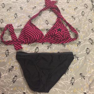 Converse pink and black bikini