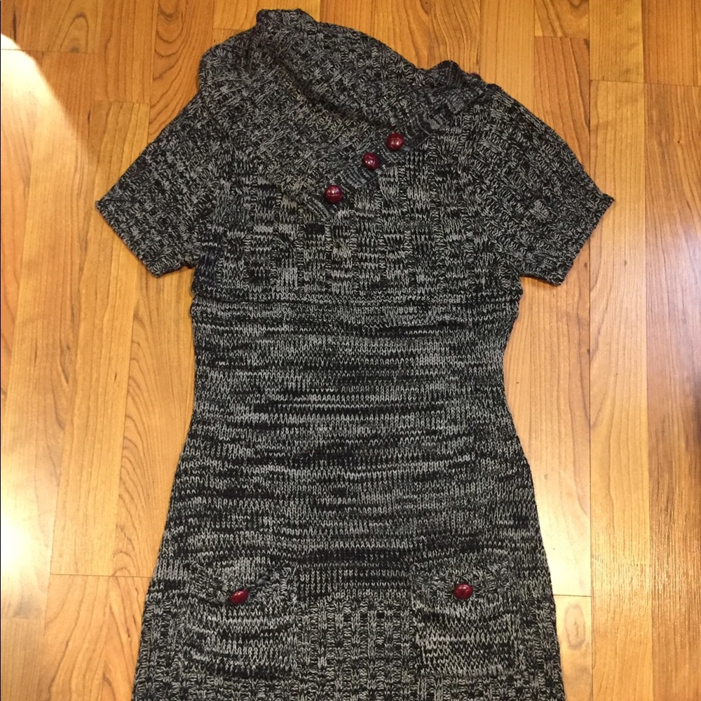 Black and Grey sweater dress
