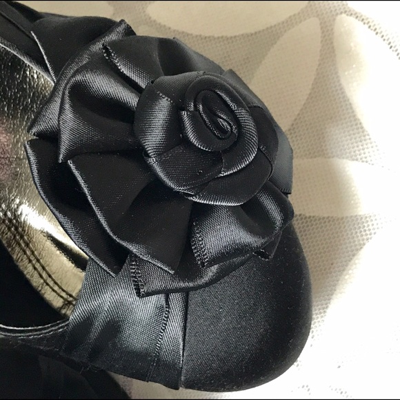 (6.5) Mascotte Black Fancy Heels WORN TWICE - Picture 4 of 6