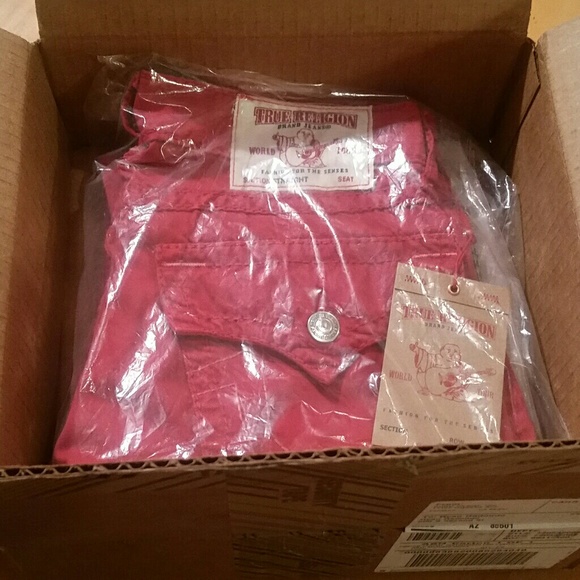 True Religion mens scarlet red jeans size 30 - Picture 5 of 5
