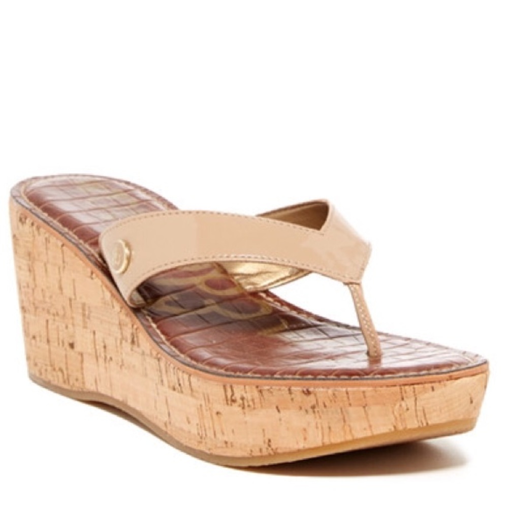 Sam Edelman Romy Wedge Sandal nude