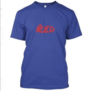 Men's Cotton Blue shirt. *Red
