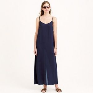 J. Crew Crepe maxi black cami dress