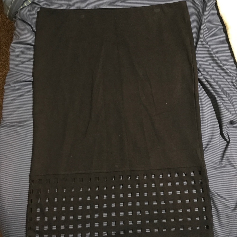 Torrid black pencil skirt with cutouts
