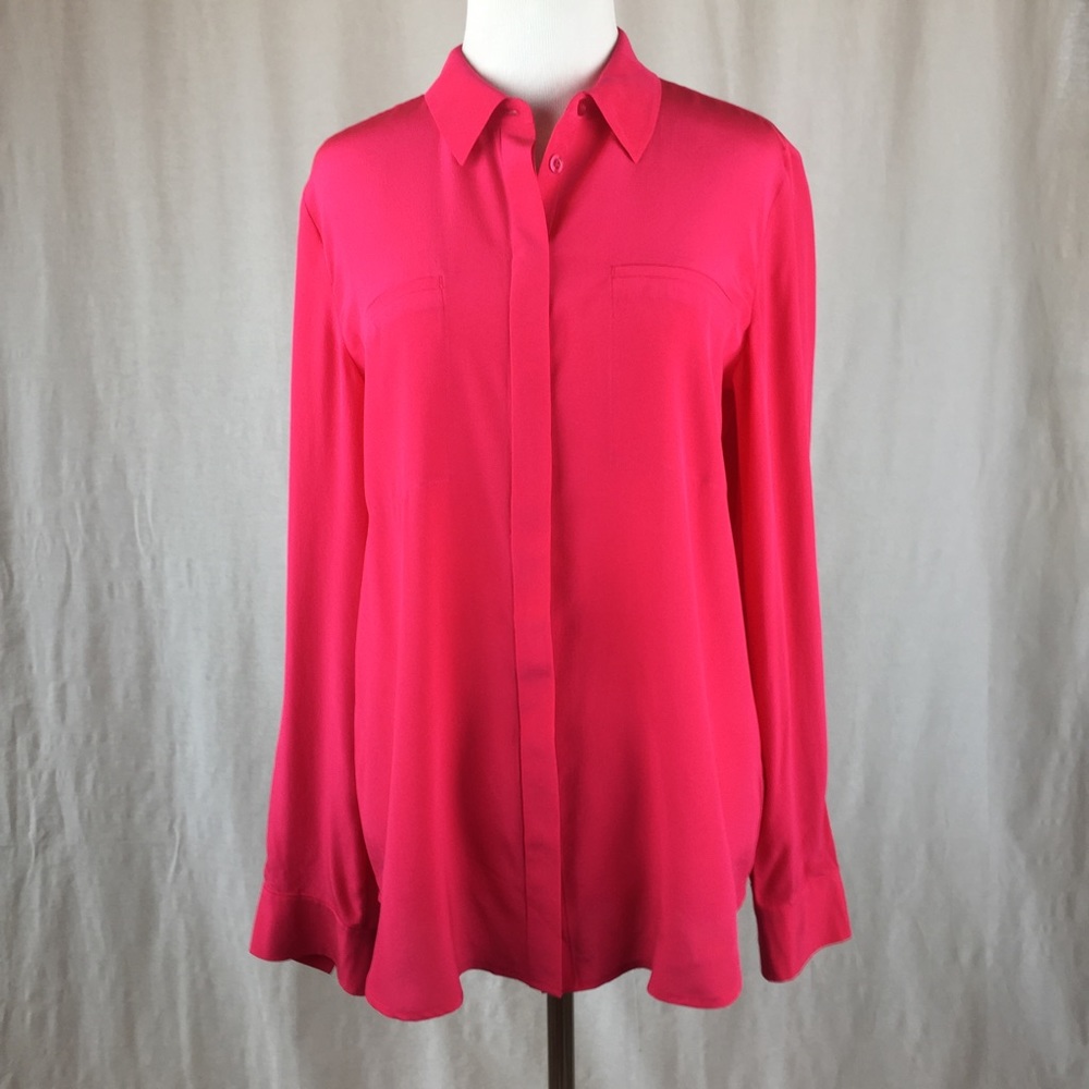 Barney's New York Co-Op 100% Silk Pink Shirt
