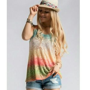 Rainbow knit tank top