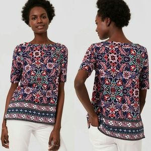 LOFT Mosaic "Stained Glass" Boatneck Tee