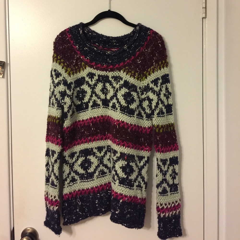 Free people multicolor knot sweater