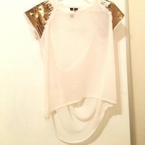 White and gold top