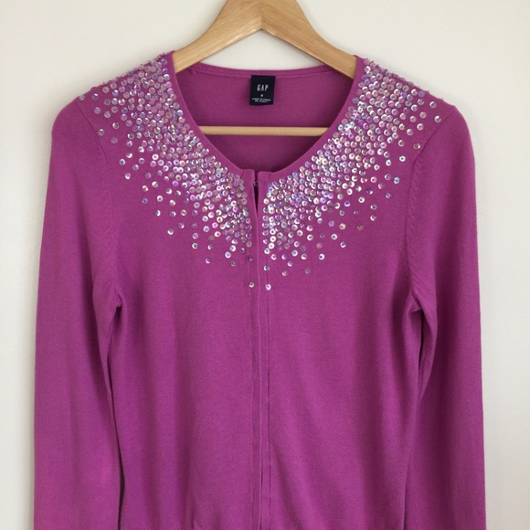 Sequin Embellished GAP Cardigan NWOT - Picture 2 of 6