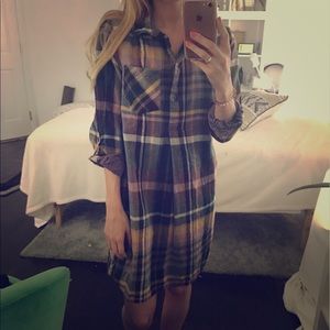 Plaid collard shirt dress Abercrombie