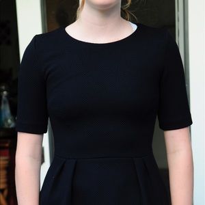 Black Short Sleeve Peplum Top