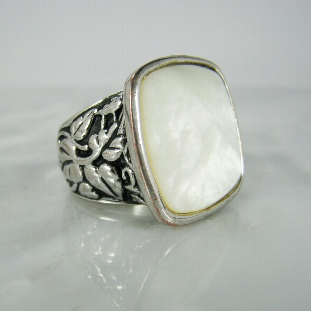 Silver Colored Opal Ring