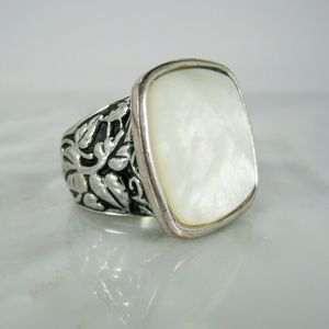 Silver Colored Opal Ring