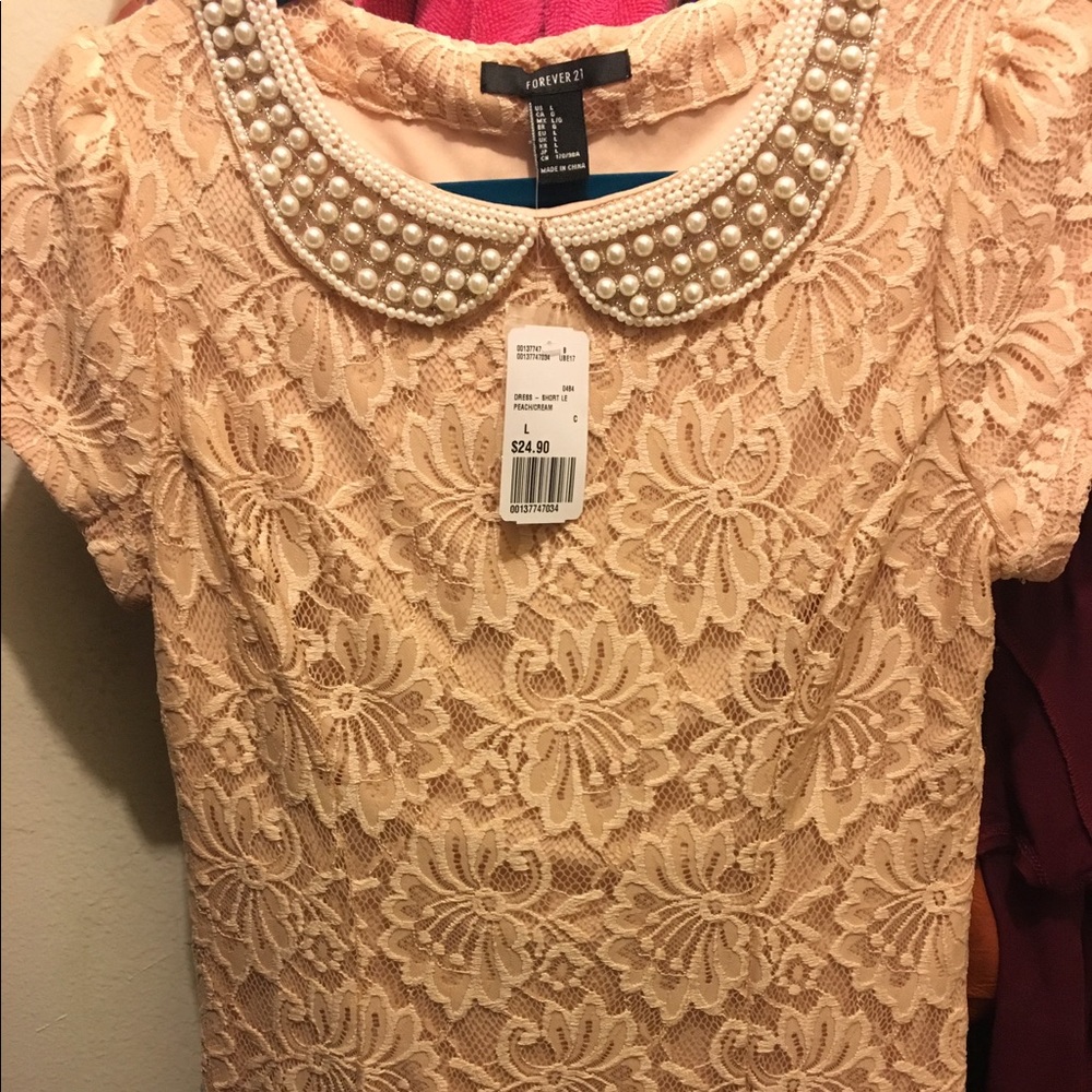 Beautiful Peach/Cream Dress from Forever 21