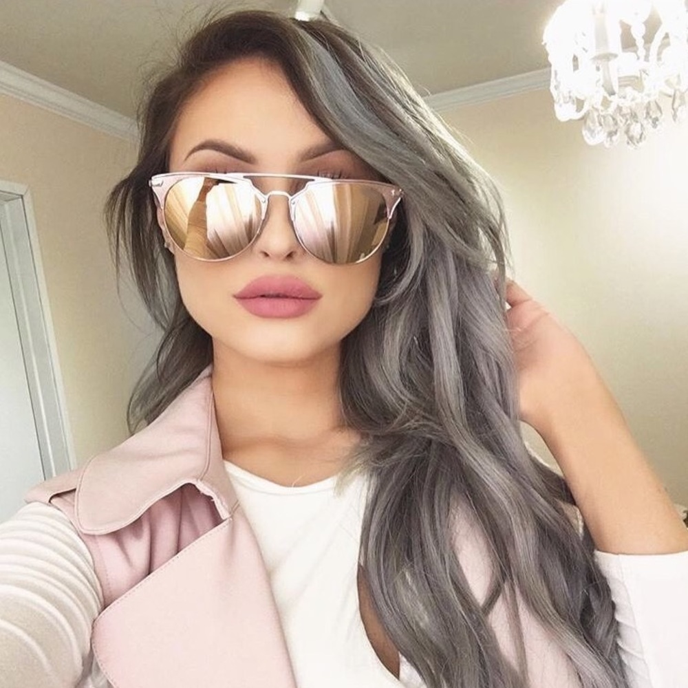 💥24HR FLASHSALE💥Aviator Mirrored Sunglasses-Rose