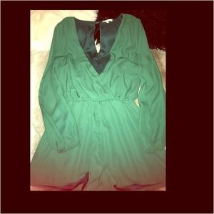 Military green romper