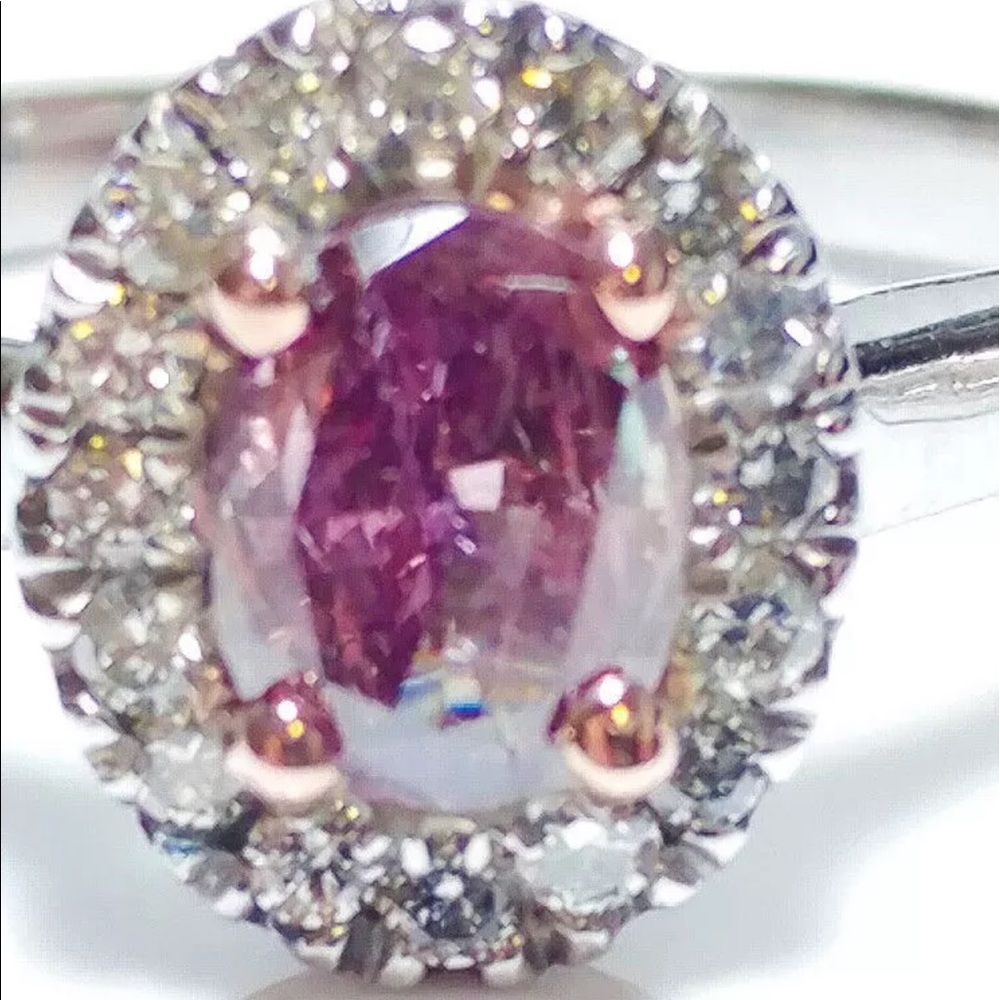 GIA Certified Intense Purple To Fancy Pink Diamond