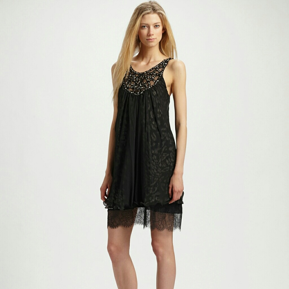 BCBG Black Trapeze-Style Cocktail Dress