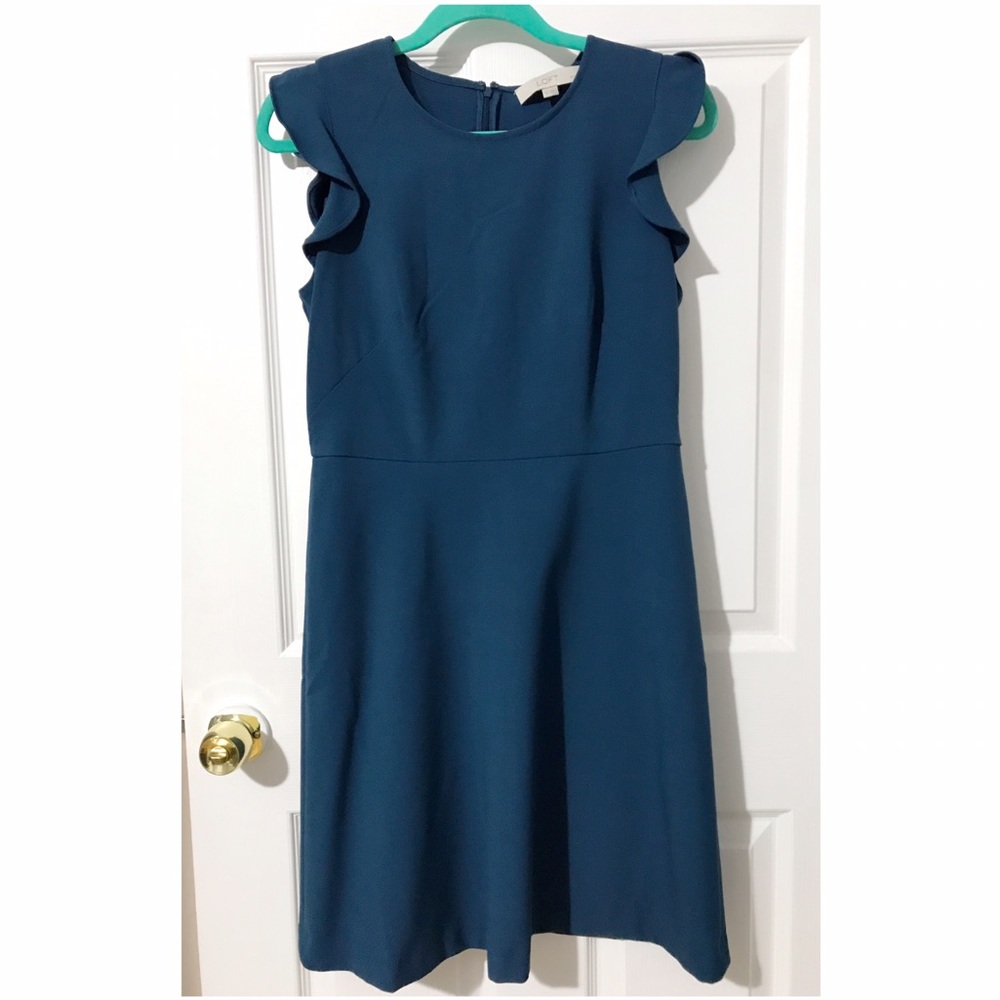 Loft Petite Flutter Flare Dress