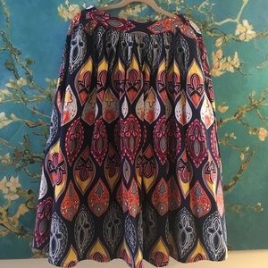Multicolored African Midi Skirt