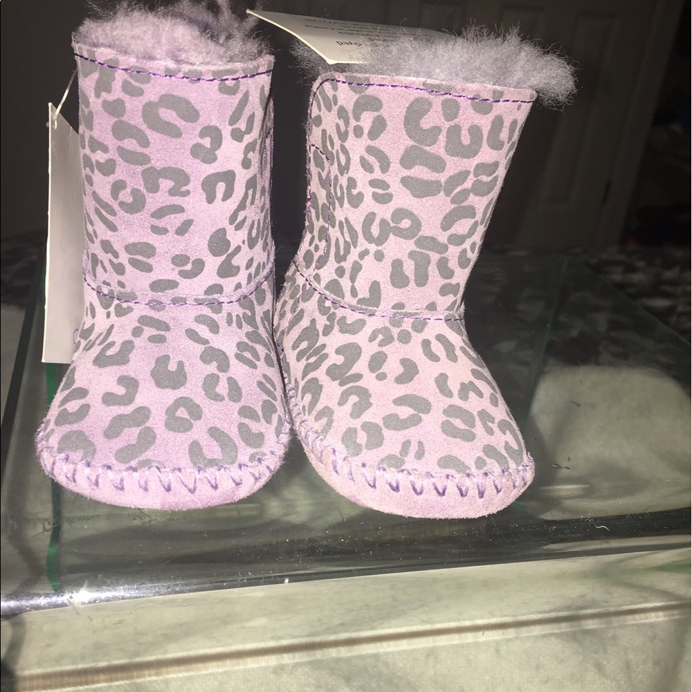 UGG purple cheetah baby boots