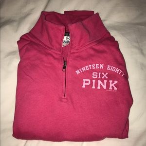 Pink sweatshirt 1/4 zip