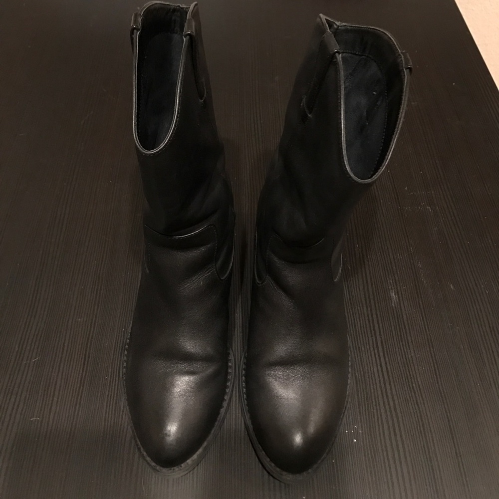 Top Gloria Leather Low Heel Boots