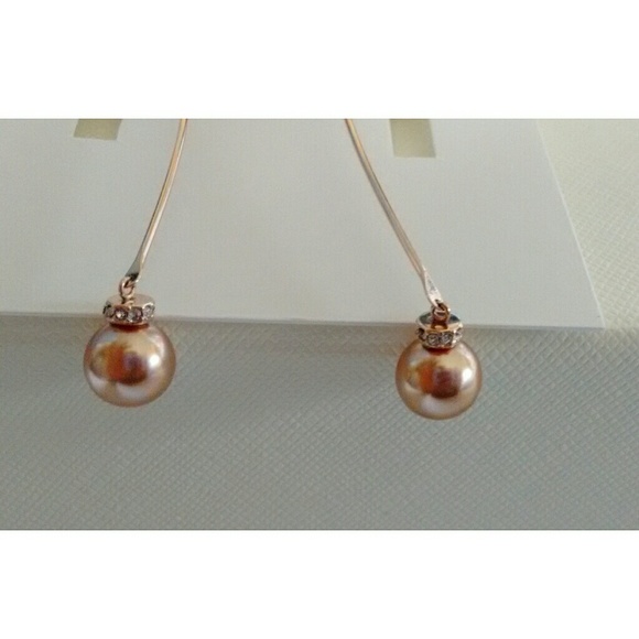 MICHAEL KORS Rose Goldtone Drop Earrings with Box - Picture 4 of 6