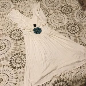 💠Southwestern Goddess, White Dress w/ Turquoise💠