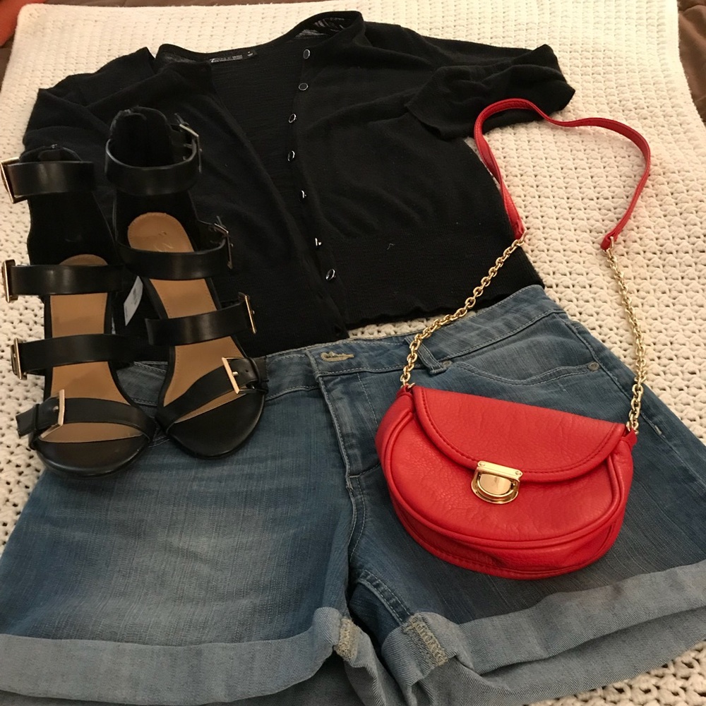 NY&C Strappy black heels