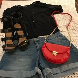 NY&C Strappy black heels