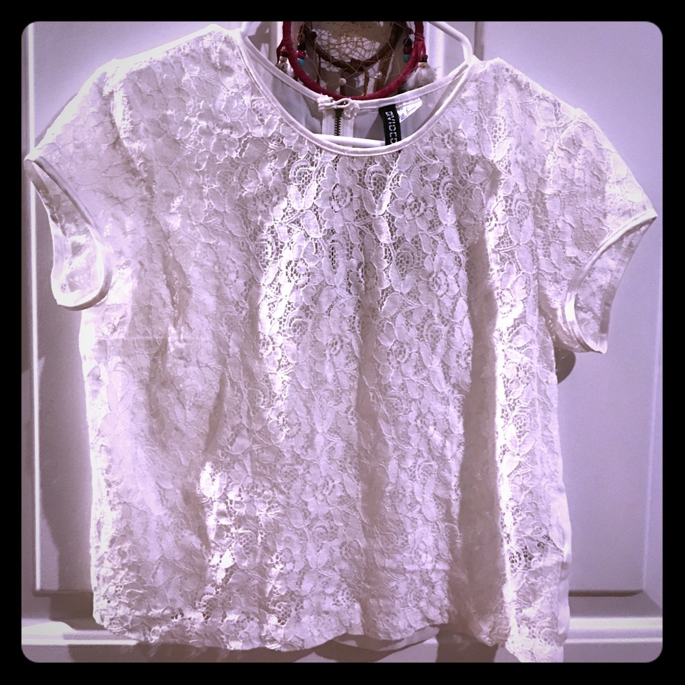 Lace top sheer