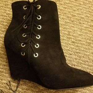 Lace up wedge shoes/heels