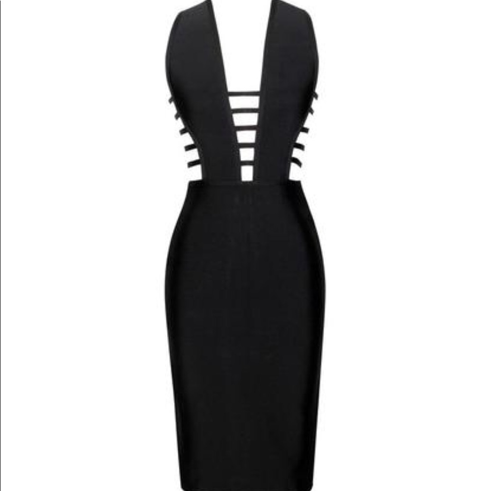 💎Sale!! Glam Black cut-out Bandage Dress💎 - Picture 3 of 4