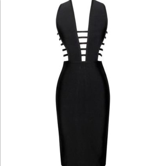 ๐Sale!! Glam Black cut-out Bandage Dress๐ - Picture 3 of 4