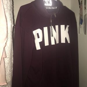 'Pink' maroon Quarter zip