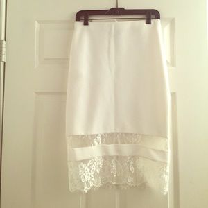 Top Shop white lace skirt