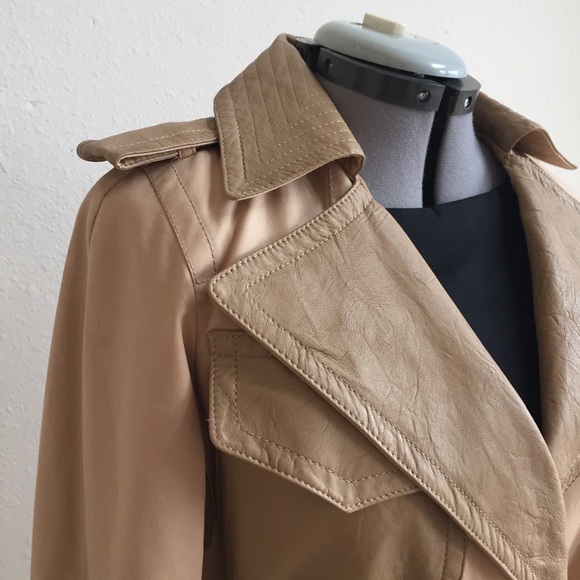 HP 🌹Marc Jacobs Tan and Leather Trench - Picture 3 of 8