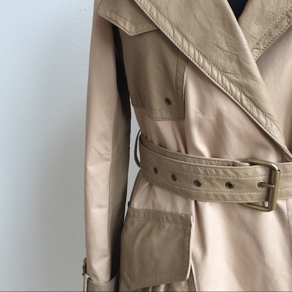 HP 🌹Marc Jacobs Tan and Leather Trench - Picture 4 of 8