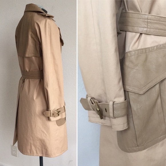 HP 🌹Marc Jacobs Tan and Leather Trench - Picture 6 of 8