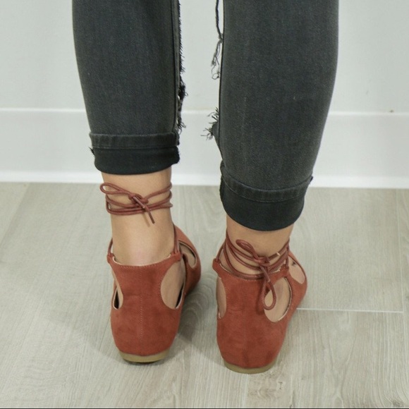 Lace Up Ballet Flats - Picture 2 of 6