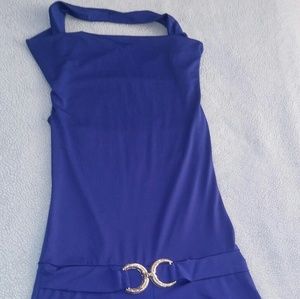 Blue Halter Romper