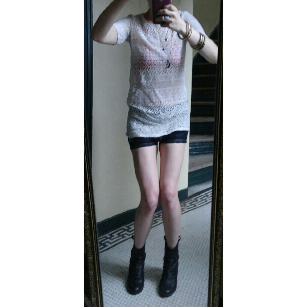 Long white lace tunic/cover up